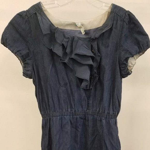 Anthropologie Maeve Plain Fancy Denim Dress - Picture 3 of 5